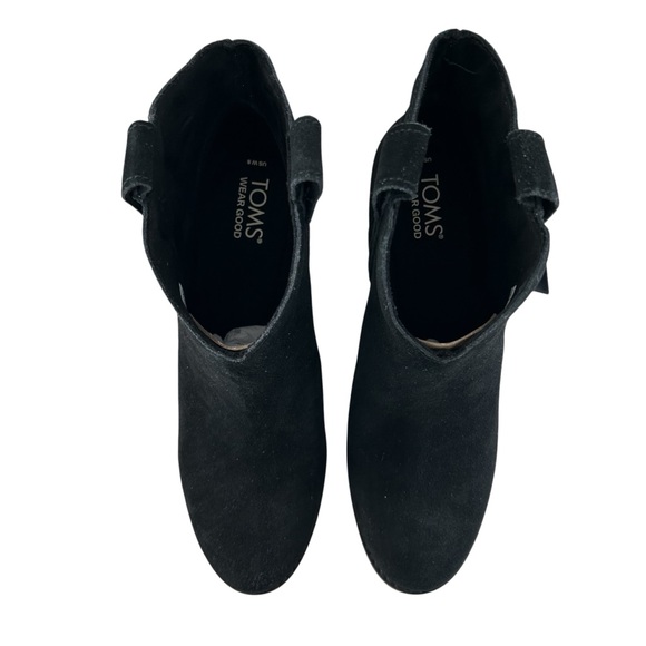 TOMS Constance Black Suede Pull On Style Ankle Boots NEW 8 - Picture 3 of 12